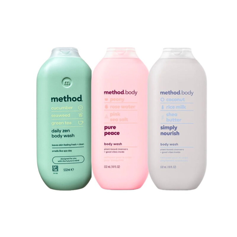 Method sada 3 voňavých sprchových gélov, 3 x 532 ml Method sada 3 voňavých sprchových gélov, 3 x 532 ml