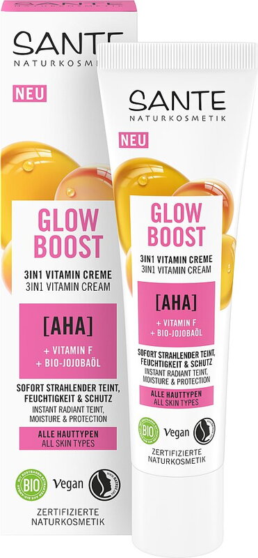 SANTE Vitamínový krém 3v1 Glow Boost, všetky typy pleti, 30 ml SANTE Vitamínový krém 3v1 Glow Boost, všetky typy pleti, 30 ml